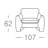 Elodie 42'' Upholstery Modern Armchair-110870325