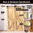 Two Solid Pine Wood Unfinished/Unassembled Barn Door with Black Single Track Bypass Hardware Kit-71653845