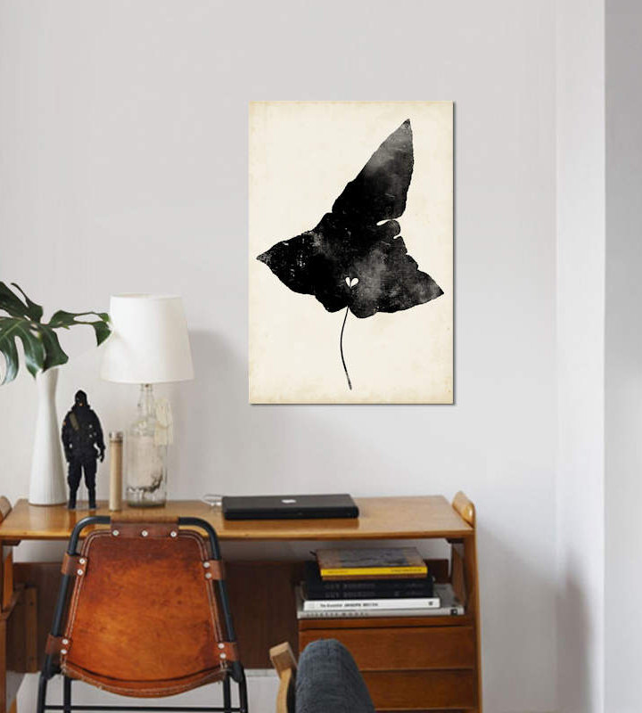« palm silhouette i », impression sur toile, H 12 po x l 8 po x P 0,75 po, Toile tendue