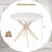 Anisty Round Faux Marble Top with Solid Wood Base Dining Table-97975216