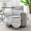 Fauteuil inclinable et oscillant en velours côtelé gris Emee