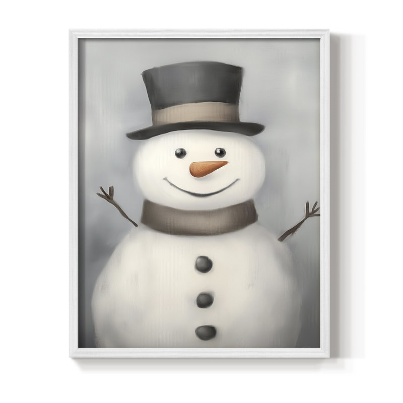 Christmas Holiday Art -Series 2-CDXXVII Framed Print - Solid Wood, H 30 po x l 24 po, Blanc