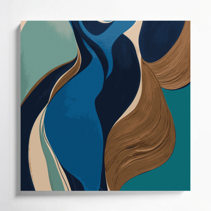 Art mural abstrait sur toile 42, H 12 po x l 12 po