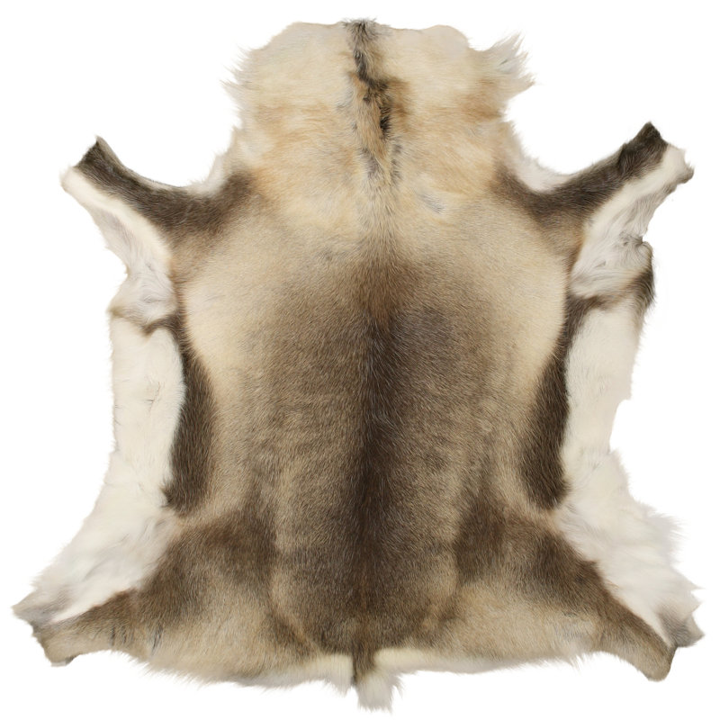 Garmon Cowhide Cowhide Grey Indoor Rug