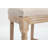 French Country Bar Stool with Rattan Back & Carved Wood Legs