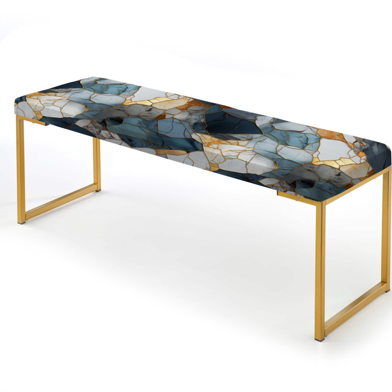 Banc rembourré Marble Gold, Marbre Urban Oasis