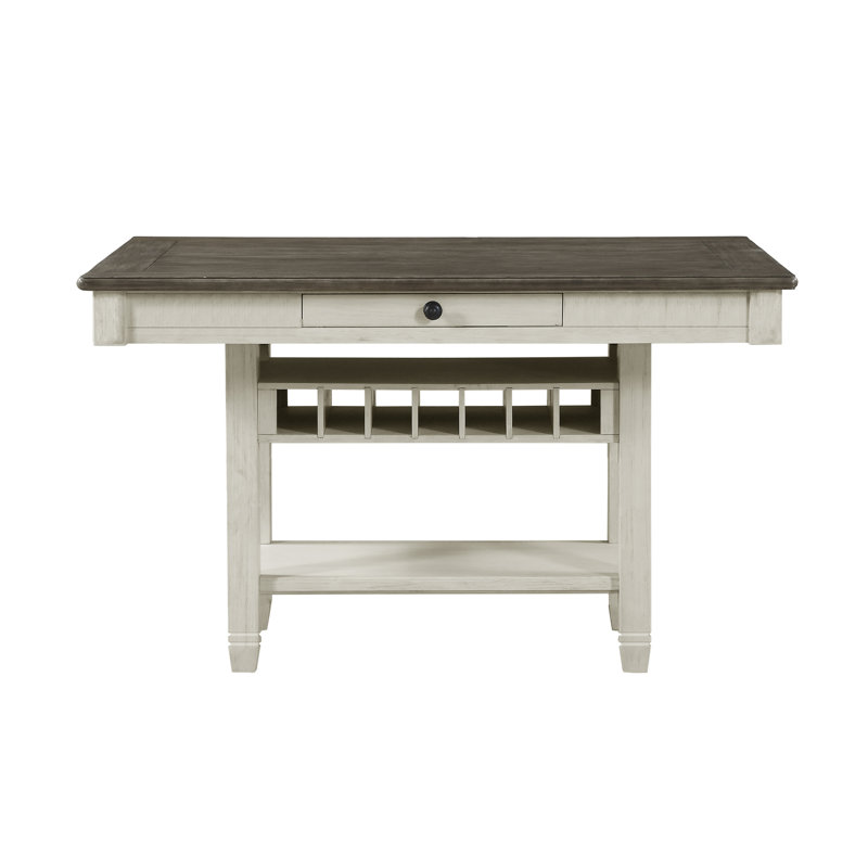 Verduzco Counter Height Dining Table , Rosy Brown/Antique White