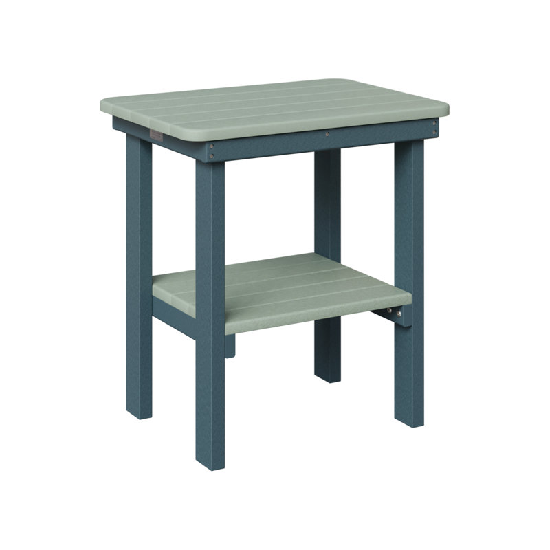 Berlin Gardens Rectangular End Dining Table, Seafoam, Slate
