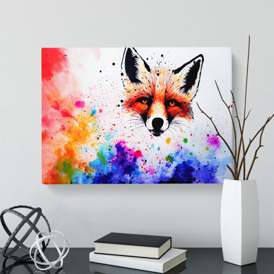 Fox Splash Vol.4 Abstract - Wrapped Canvas