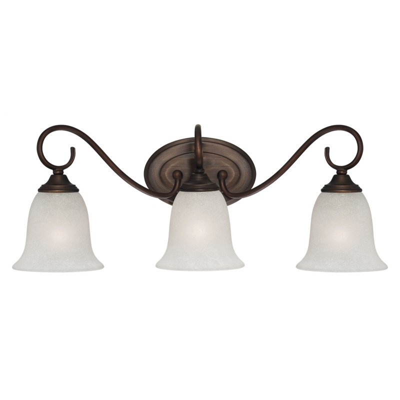 Éclairage de salle de bain à intensité variable 3 lumières Tuthill, Bronze huilé