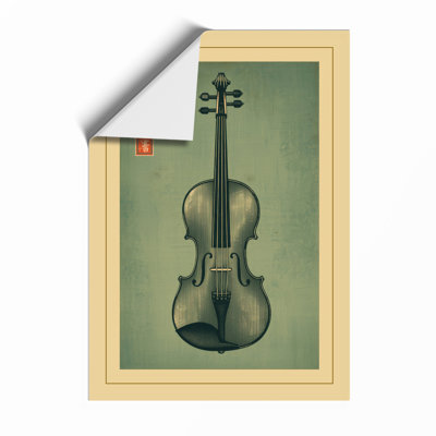 Violin in Silence Japandi - Framed Print