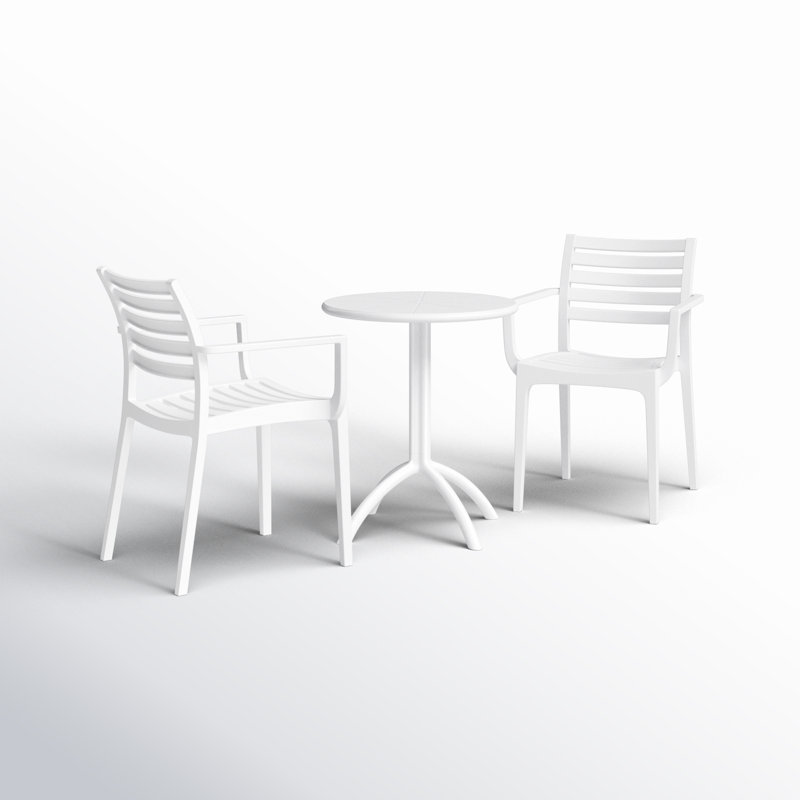 Ensemble bistro 23,6 po Seneca, Blanc
