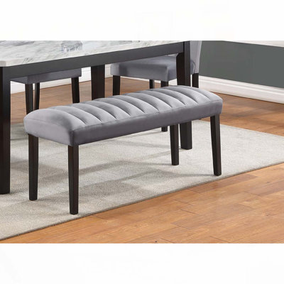 Velvet Fabric Upholstery Kitchen Dining Wooden Dining Bench
