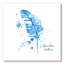 Plume bleue ethnique - peinture sur toile-59762328-59762332