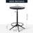 Jivka Pine Round Solid Wood Top Metal Base Dining Table