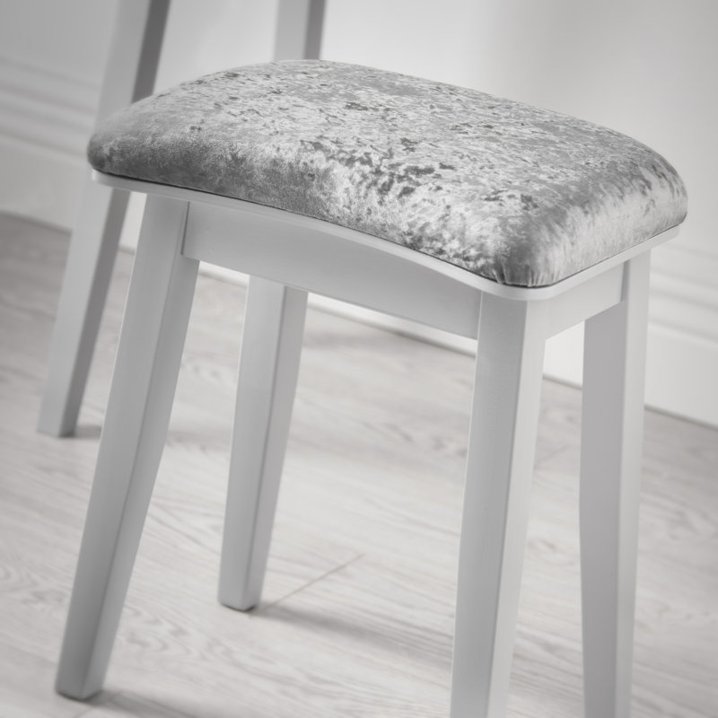 Kenlee Dressing Table with Mirror, Grey