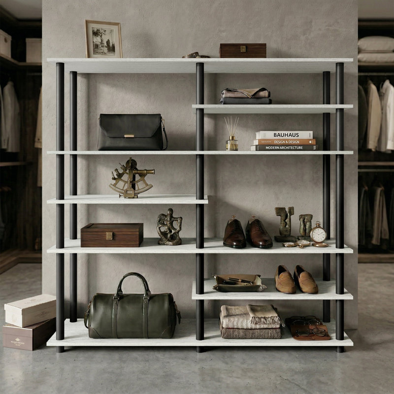Étagère polyvalente à 7 niveaux Easy Twist, Gris clair