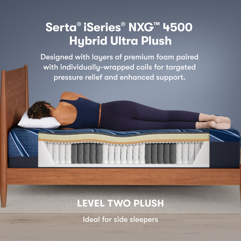 Tête de matelas hybride moelleuse iSeries NXG 4500 de 13,5 pouces