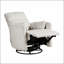 Fauteuil inclinable et pivotant moderne avec revêtement en microfibre beige, confort moelleux et coussins assortis pour le salon-1523374904