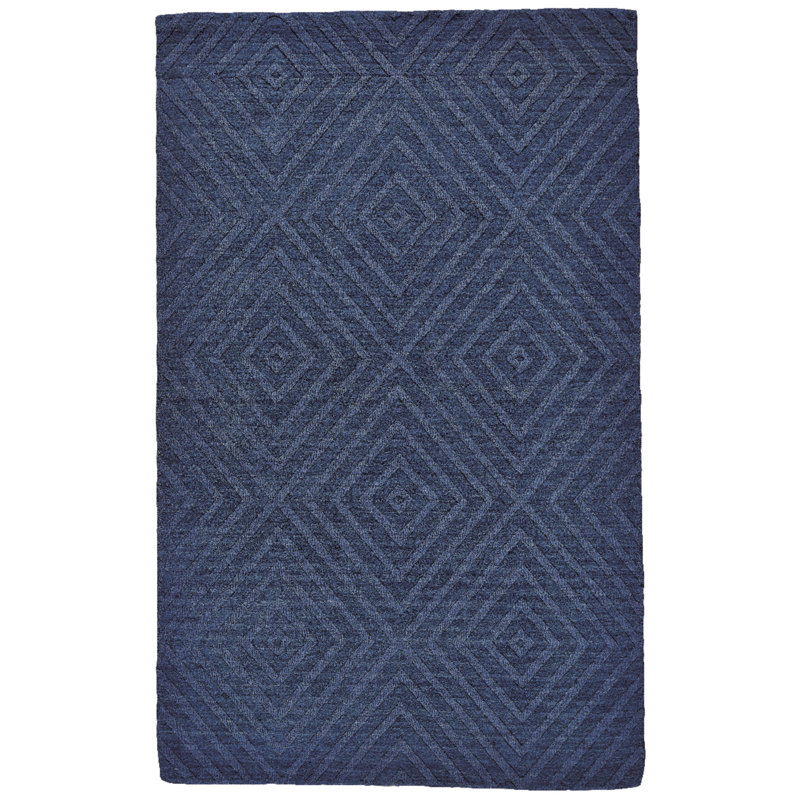New Portland Striped Handmade Tufted Atlantic Area Rug, Rectangle 5' x 8'