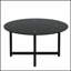 Table basse ronde avec plateau en verre