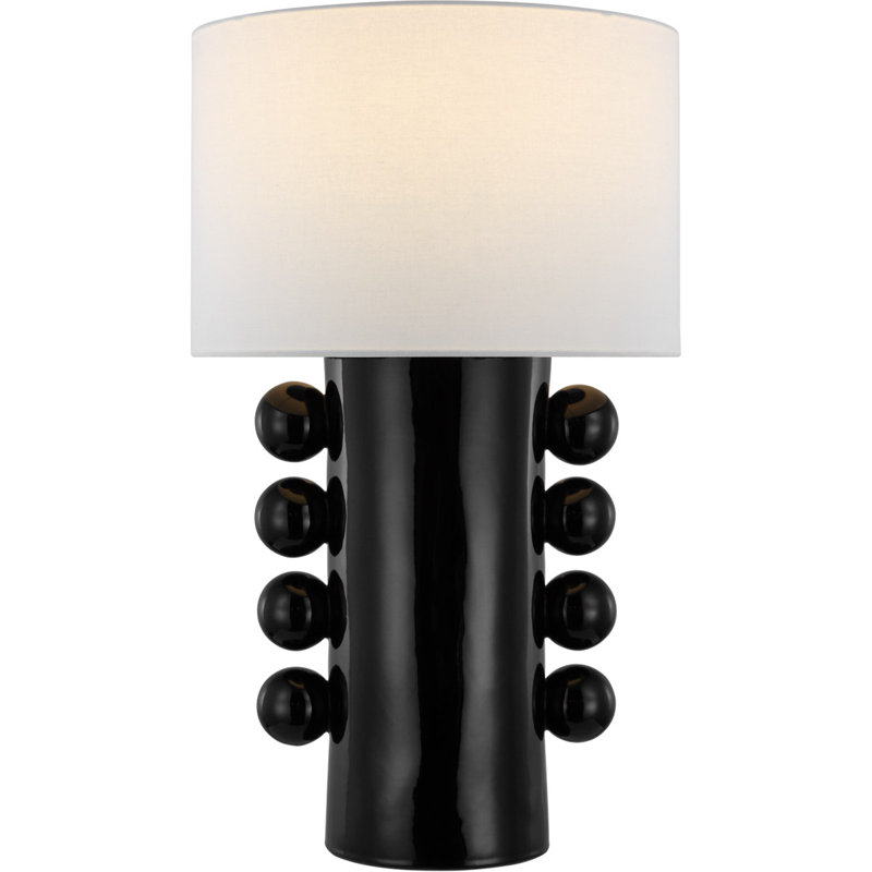 Kelly Wearstler Tiglia Tall Table Lamp, Black, 31" H x 18.5" W x 18.5" D