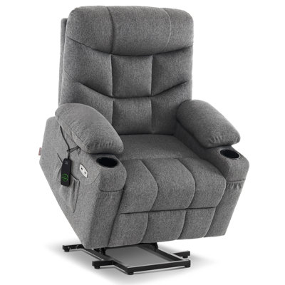 Power Recliner Lift Chair with Extended Footrest with USB & Type-C Charging, Fabric