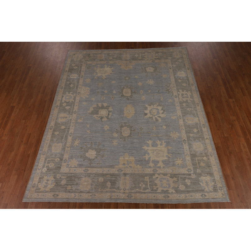 Blues Handmade Oushak Turkish Area Rug 8