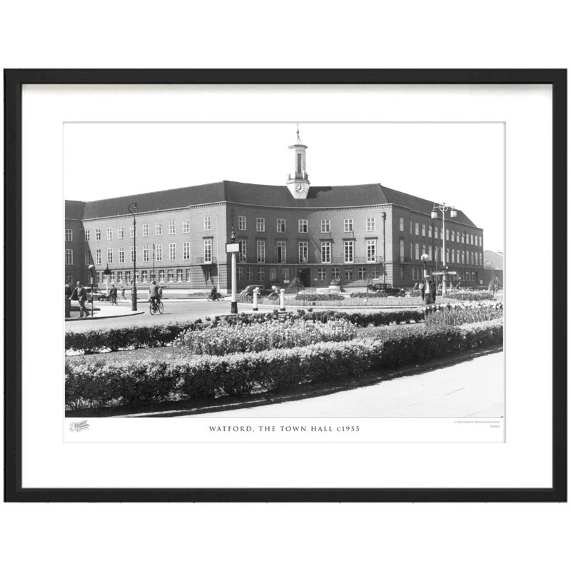 Watford, The Town Hall C1955 by Francis Frith - Single Picture Frame Print, 28cm H x 36cm W x 2.3cm D