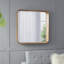 Miroir carré avec cadre en bois