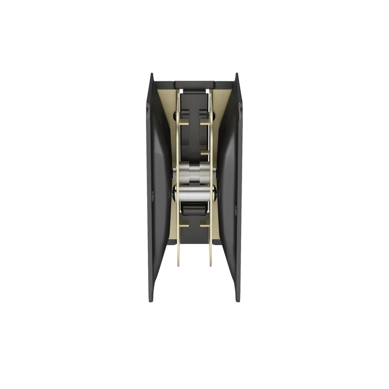 Rectangular Pocket Door Hardware, Black
