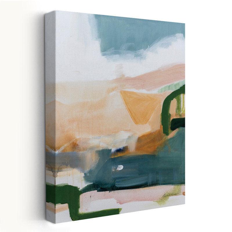 Regeneration - Abstract Blue Blue Grey Brown, 24" H x 16" W