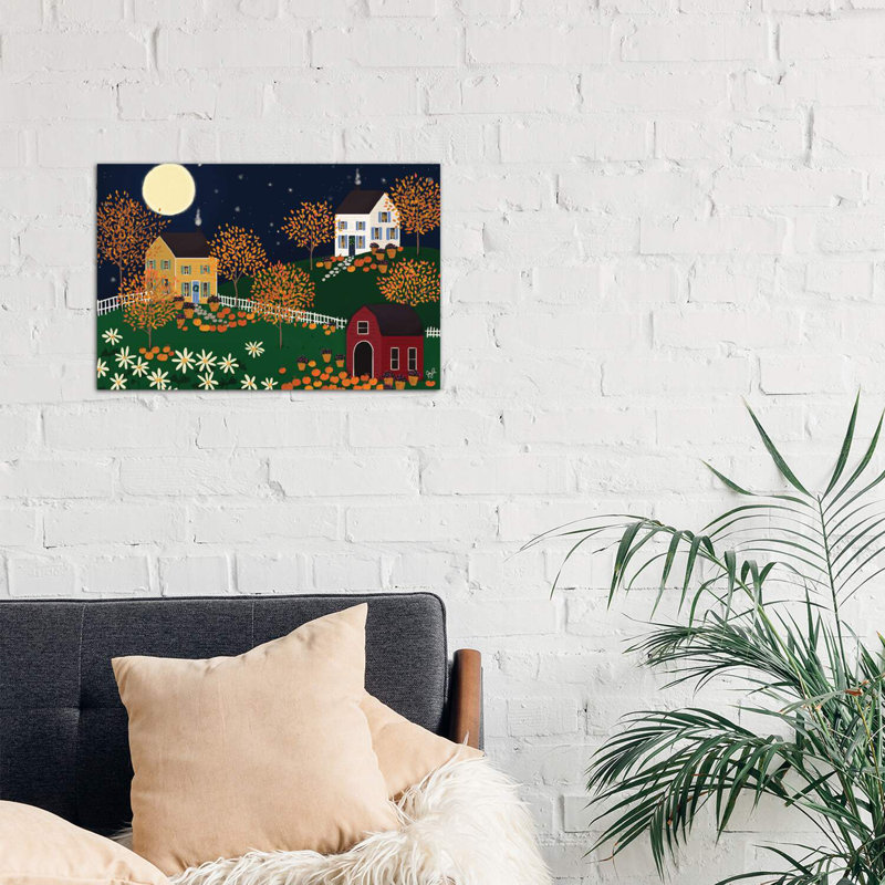 Folk Art Fusion VI by Joy Laforme - Wrapped Canvas Print, 45.72cm H x 66.04cm W x 1.91cm D