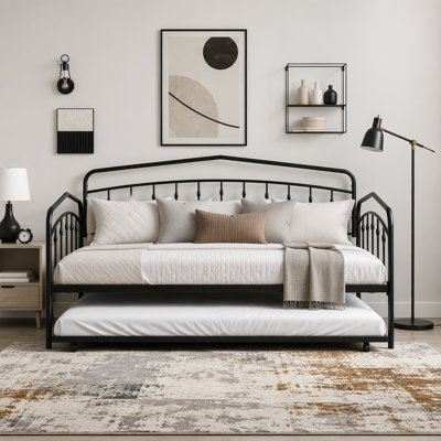 Daybed with Trundle in Black