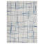 Tapis ivoire et bleu à motifs irréguliers-953844991