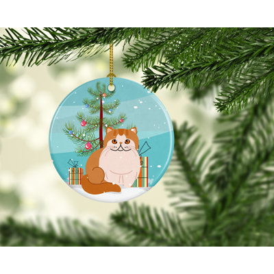 3'' Ceramic Animals Holiday Shaped Ornament