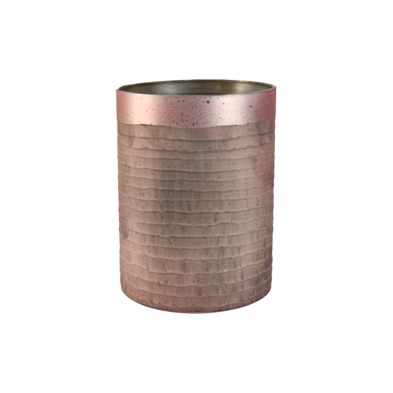 Morgaine Aluminum Table Vase, 7.5" H x 6" W x 6" D