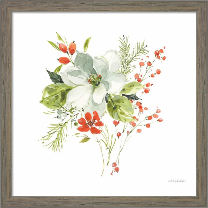 «Christmas Forever A» par Lisa Audit - Ensemble de 2 peintures encadrées