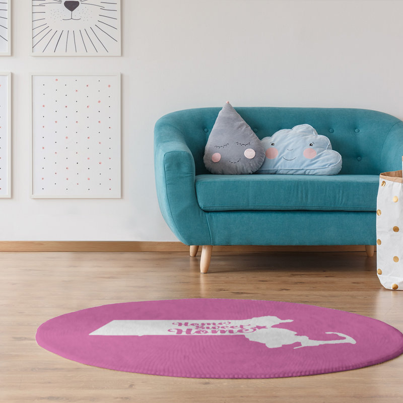 Tapis de boston en poly-chenille pour la maison, Rond 5 pi