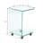 C-shaped Clear Glass Side & End Table
