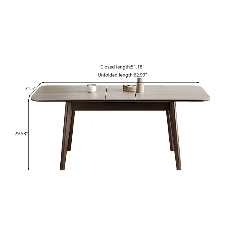 Table de salle à manger Sintered Stone, H 29,53 po x L 51,18 po x l 31,5 po