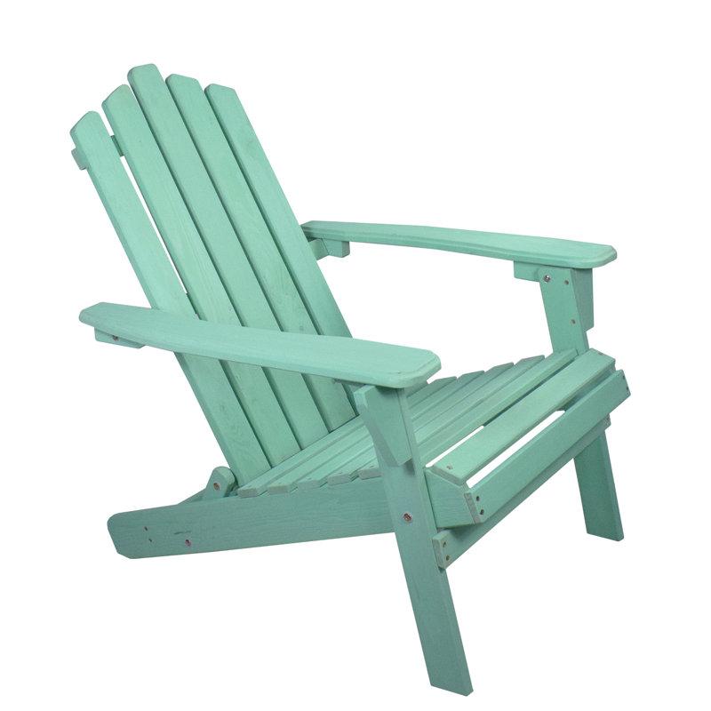36" Classic Folding Wooden Adirondack Chair, Green