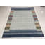 8x10 Gray Hand-Knotted Wool Framed Horizon Lines Modernist Contemporary Carpet Rug