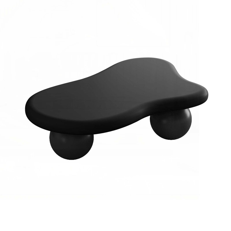 Table basse en forme de nuage, Noir, Noir, H 15,7 po x L 47,2 po x l 31,5 po