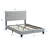 Upholstered Platform Bed Frame with Button Tufted Linen Fabric Headboard, No Box Spring Needed, Wood-1799898621