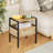 Modern End Table with Rattan Drawer,Natural  Nightstand with Storage and  Open Shelf