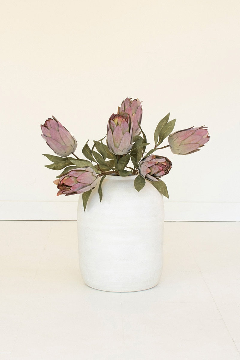 26" Faux Protea Stem, Artificial Botanical Flower Spray Decorative Accent