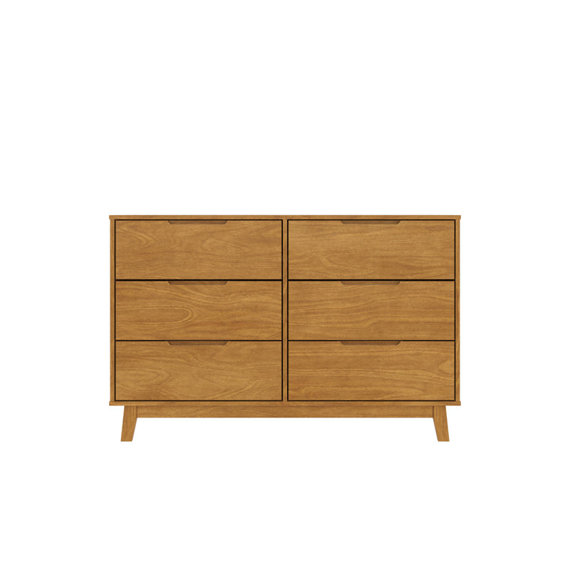 Jerred 6 Drawer 51" W Solid Wood Dresser