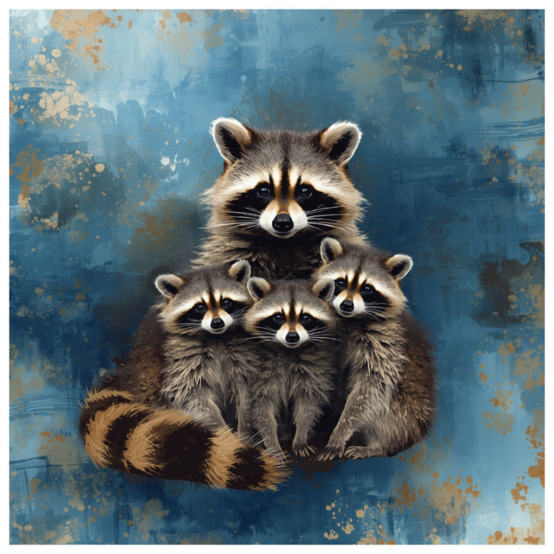 Tapis de bain Family of Raccons, 34 po L x 21 po L