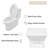 Kichae 1.28 Gallons GPF Elongated Floor Mounted One-Piece Toilet (Seat Included)